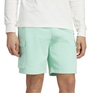 Adidas Men's Essentials Fleece Cargo Shorts Size XL Men short easy green black